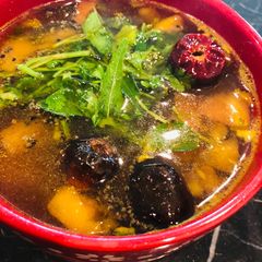 A picture of Mixed herbs rasam / soup.