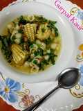 Corn, macaroni soup 🍲🍅🧅🥕