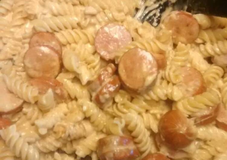 Steps to Prepare Any-night-of-the-week Creamy Cajun Sausage and Pasta