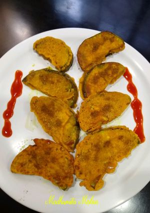 A picture of Masala fried Brinjal.