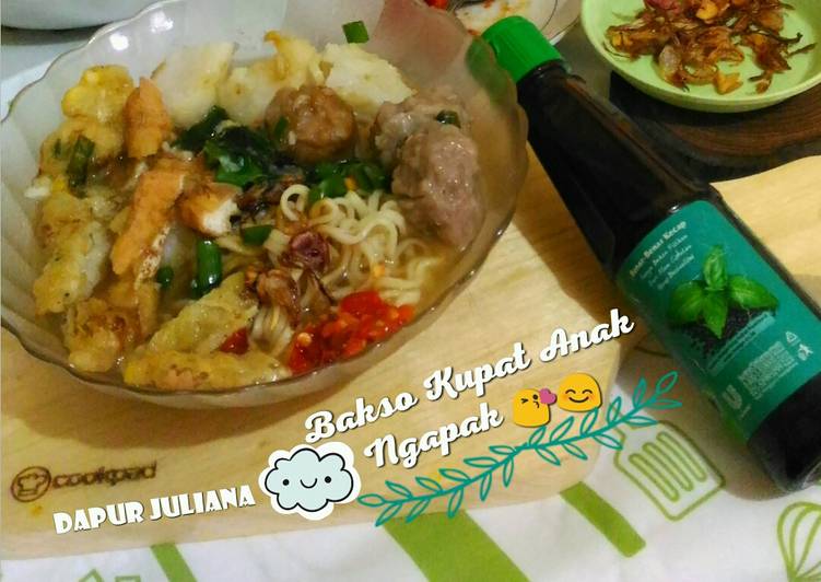 Cara Gampang Menyiapkan Bakso Kupat Anak Ngapak 😊😘, Menggugah Selera