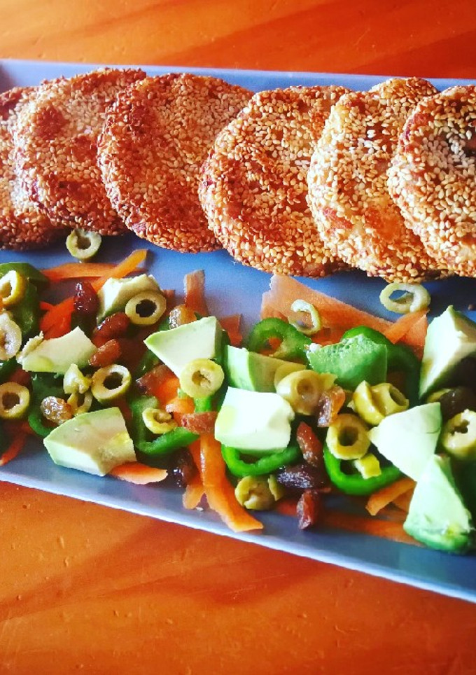 Una foto de Tortitas de arroz al sésamo