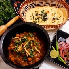 A picture of KULCHA CHOLE | KULCHA WITHOUT YEAST.