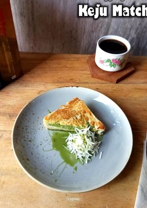 Foto resep Roti Panggang Keju Matcha