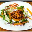 Hamburguesa de soja, calabaza y zanahoria