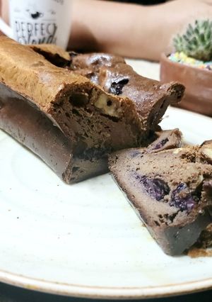 Una foto de Budín húmedo leche - chocolate