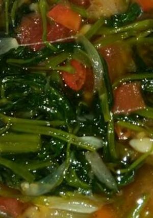 Foto resep Tumis kangkung terasi pedas manis