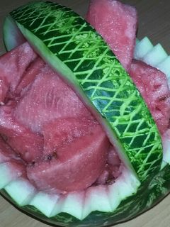 عکسی از دستور میوه آرایی هندوانه