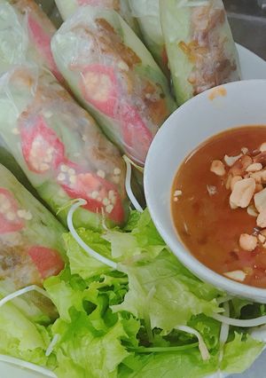 A picture of Vegetarian Spring Rolls.