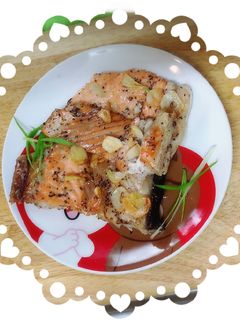 氣炸鍋鮭魚-蒜香風味 的食譜成品照片