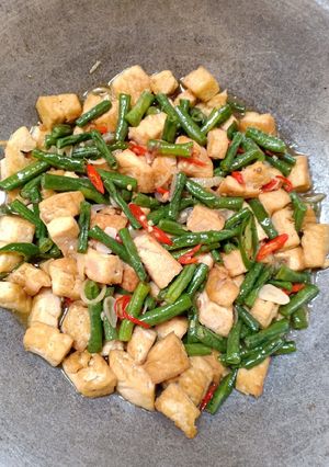 Foto resep Tumis Tahu kacang panjang enak