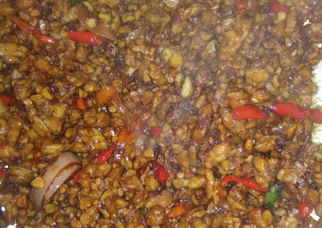 Orek tempe kering pedas