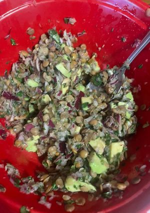 Una foto de Ensalada de lentejas