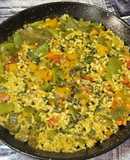 Arroz con verduras al curry