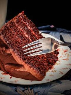 A picture of Sour cream chocolate cake.