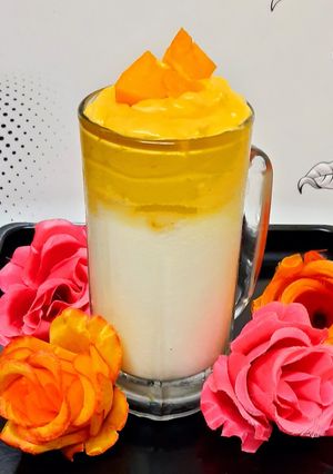 A picture of Mango Dalgona🥭🥭🥭.