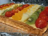 Tarta de crema con frutas frescas