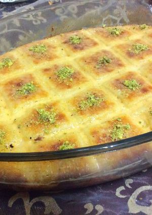 صورة لوصفة بسبوسه الكاروهات