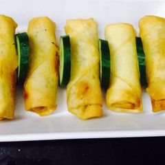 A picture of Chicken rolls.