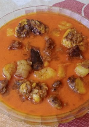 Foto resep Gulai Otak Sapi campur Iga Sapi khas Padang