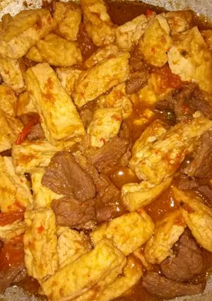 Foto resep Krengsengan daging+tahu