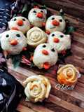 Bakpao No Mixer Isi Ayam Kecap dan Selai Cokelat