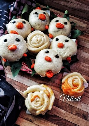 Foto resep Bakpao No Mixer Isi Ayam Kecap dan Selai Cokelat