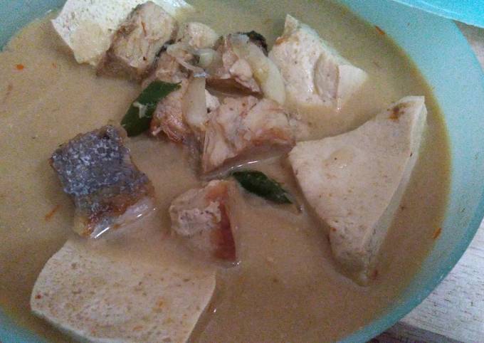 Resep Sayur santan ikan asap dan tahu Anti Gagal