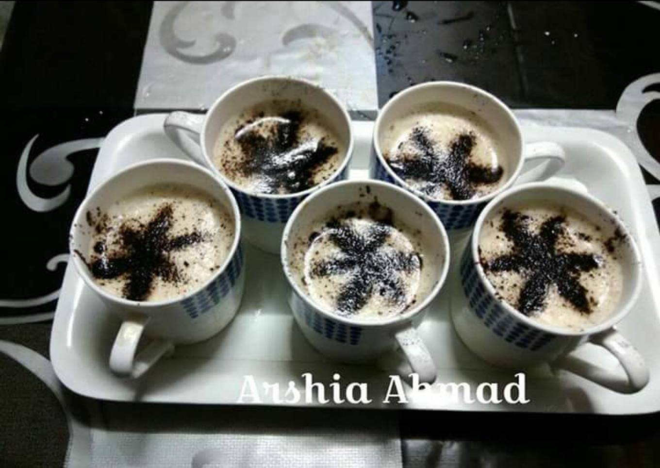 Creamy frothy coffee without cream