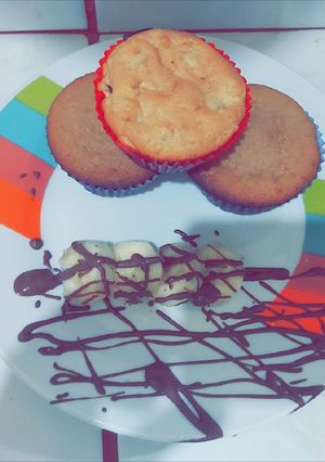 Una foto de Muffins de plátano y nuez