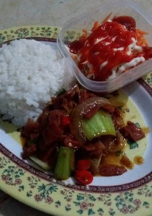 Foto resep Beef teriyaki ala hokben rumahan