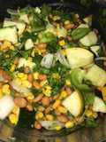 Bean, corn, pepper salad