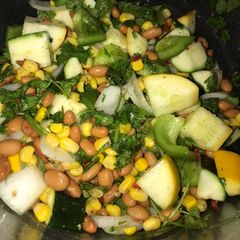 Bean, corn, pepper salad A picture of Bean, corn, pepper salad.