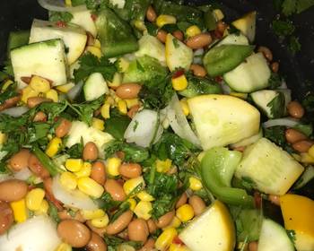 Popular Cuisine Bean corn pepper salad Delicious Steady