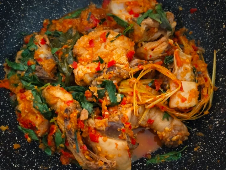 Cara Gampang Membikin Resep Ayam Rica Kemangi daun jeruk #11 yang Enak Banget Anti Ribet, Uenak Banget