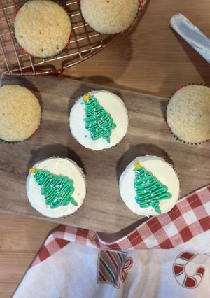 Una foto de Cupcakes navideños en licuadora