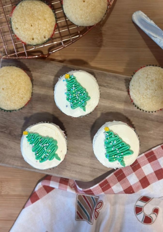 Una foto de Cupcakes navideños en licuadora