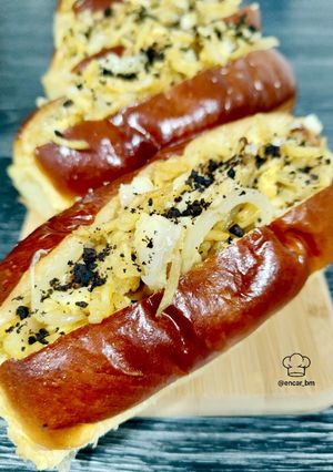 Una foto de Brioche de bacalao a bras