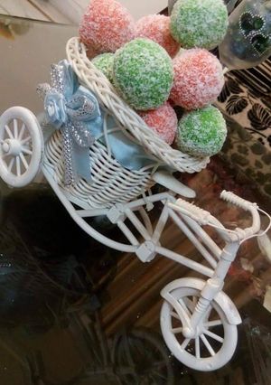 A picture of Colourful snowballs.