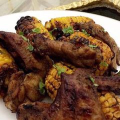 Blackened Cajun chicken & corn A picture of Blackened Cajun chicken & corn.