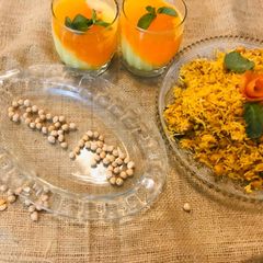 A picture of Safed chane ki biryani.