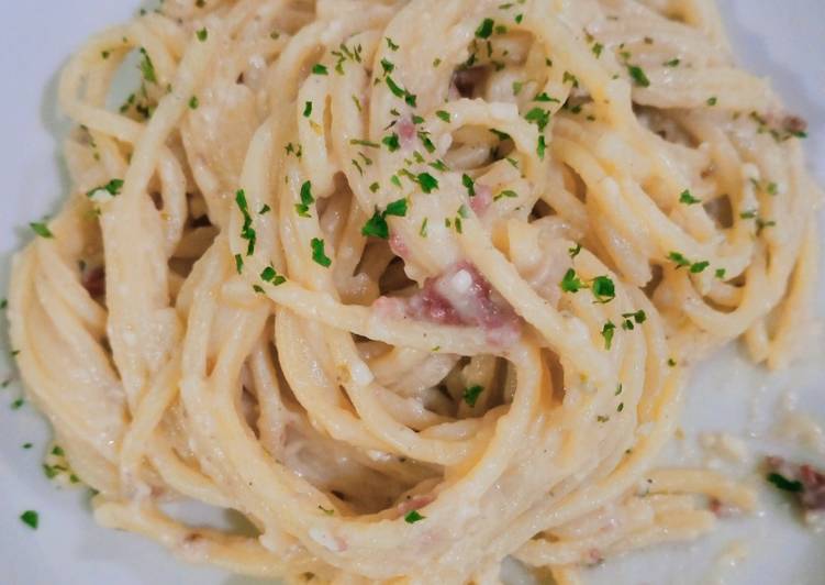 urutan  Spaghetti Carbonara ala Nona Anti Gagal