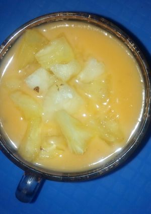 A picture of Pineapple 🍍 custard #authormarathon.