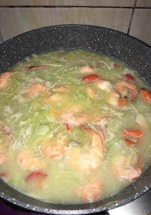 Foto resep Sayur labu siam + udang