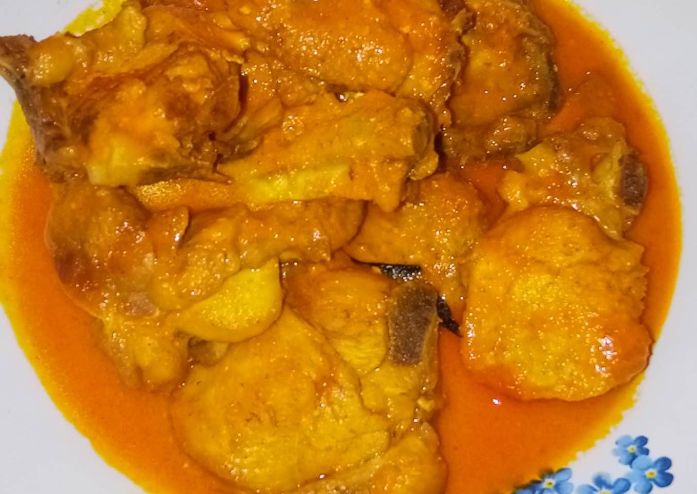 Rendang ayam tanpa santan