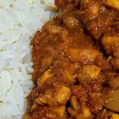 Sweet potato coconut curry (vg) A picture of Sweet potato coconut curry (vg).