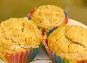 Hình của món Muffin cơm dừa cho bé ăn dặm.