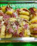 Khoai tây đút lò với thịt xông khói