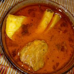 A picture of Arvi gosht (beef).
