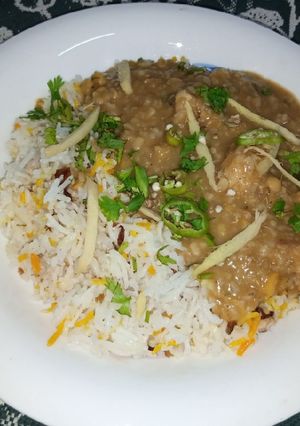A picture of Haleem Biryani.